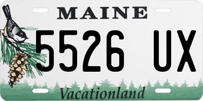 ME license plate 5526UX