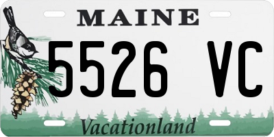 ME license plate 5526VC