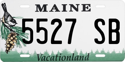 ME license plate 5527SB