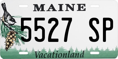 ME license plate 5527SP