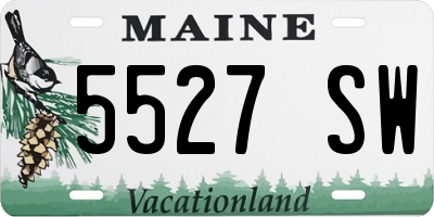 ME license plate 5527SW