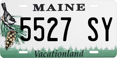 ME license plate 5527SY