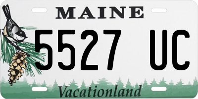 ME license plate 5527UC