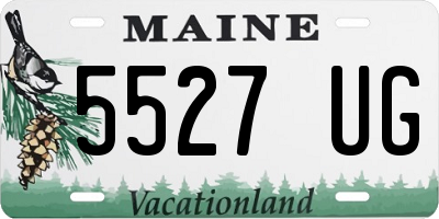 ME license plate 5527UG