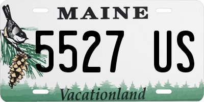 ME license plate 5527US