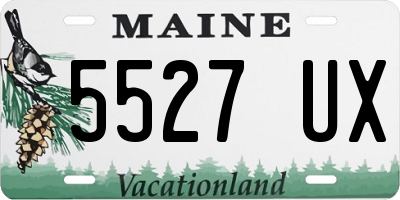 ME license plate 5527UX