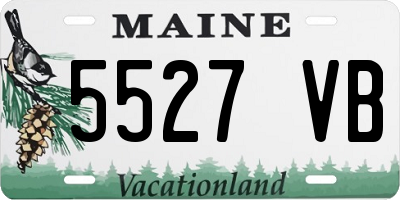 ME license plate 5527VB