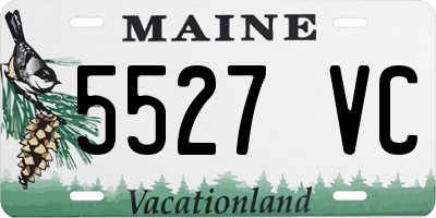 ME license plate 5527VC
