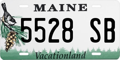 ME license plate 5528SB