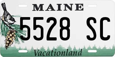 ME license plate 5528SC