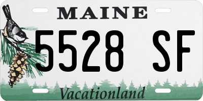 ME license plate 5528SF