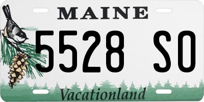 ME license plate 5528SO