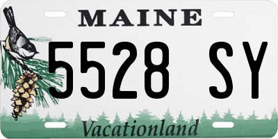 ME license plate 5528SY