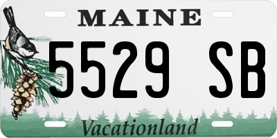 ME license plate 5529SB