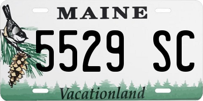 ME license plate 5529SC