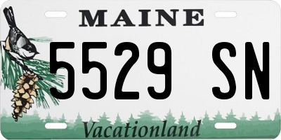 ME license plate 5529SN