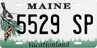 ME license plate 5529SP