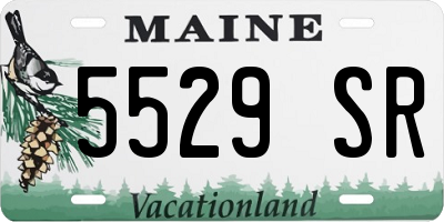 ME license plate 5529SR
