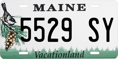 ME license plate 5529SY