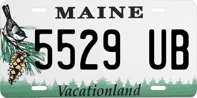 ME license plate 5529UB