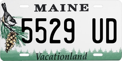 ME license plate 5529UD