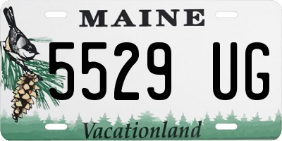 ME license plate 5529UG