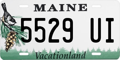 ME license plate 5529UI