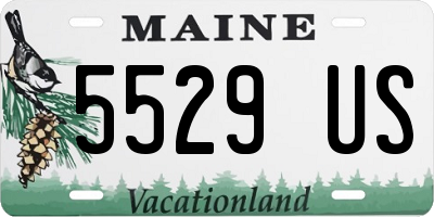 ME license plate 5529US
