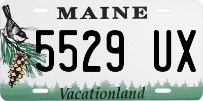 ME license plate 5529UX