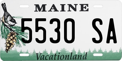 ME license plate 5530SA