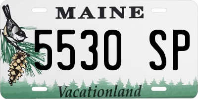 ME license plate 5530SP