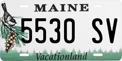 ME license plate 5530SV