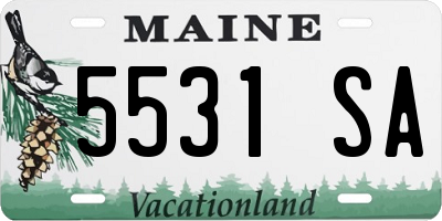 ME license plate 5531SA
