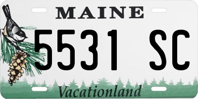 ME license plate 5531SC