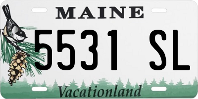 ME license plate 5531SL