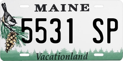 ME license plate 5531SP