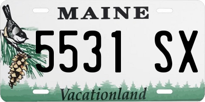 ME license plate 5531SX