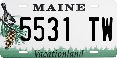 ME license plate 5531TW