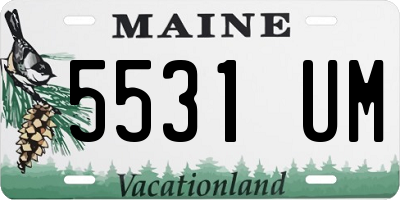 ME license plate 5531UM