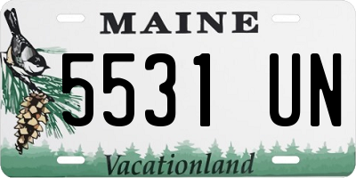 ME license plate 5531UN
