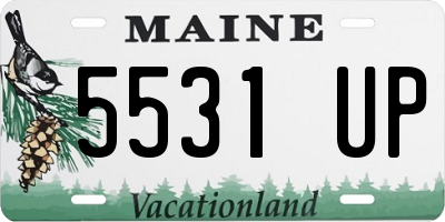 ME license plate 5531UP