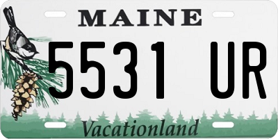 ME license plate 5531UR