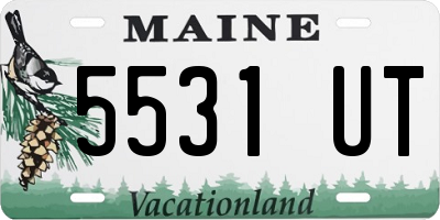 ME license plate 5531UT