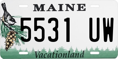ME license plate 5531UW