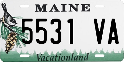 ME license plate 5531VA