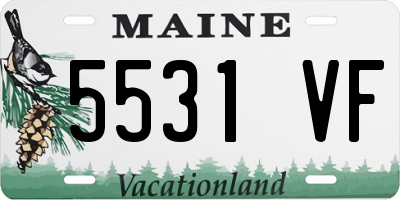 ME license plate 5531VF