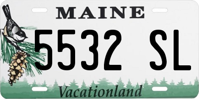 ME license plate 5532SL