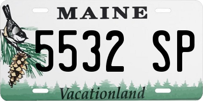 ME license plate 5532SP