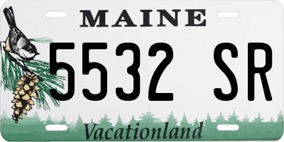 ME license plate 5532SR