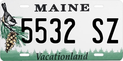 ME license plate 5532SZ